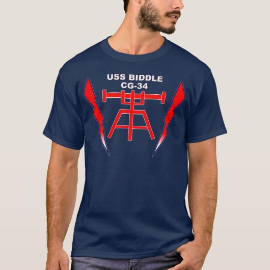 USS Biddle Fire Controlman T-shirt (Voorkant)
