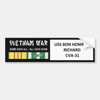 USS BON HOMME RICHARD VIETNAM WAR VETERAN BUMPERSTICKER