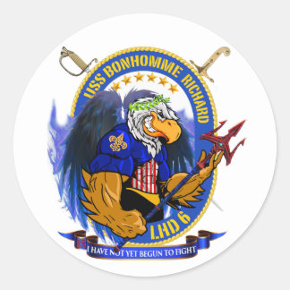 USS Bonhomme Richard LHD-6 levende kuif Ronde Sticker