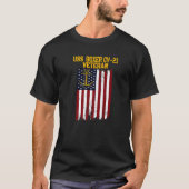 USS Boxer CV-21 Vliegtuig Drager Veteranen Dag Pap T-shirt (Voorkant)