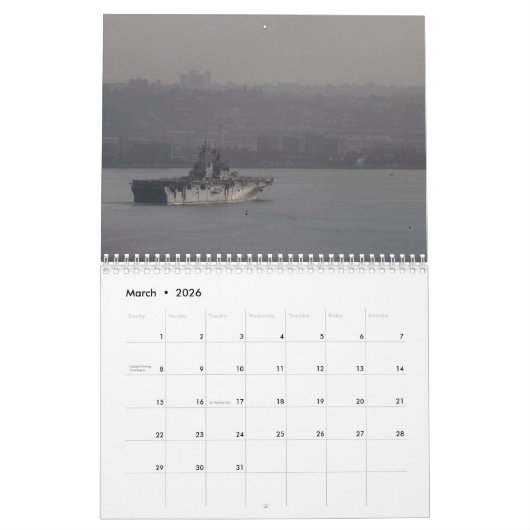 USS Boxer (LHD-4) Kalender (Mar 2026)