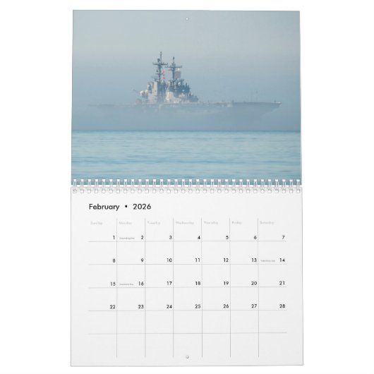 USS Boxer (LHD-4) Kalender (Feb 2026)