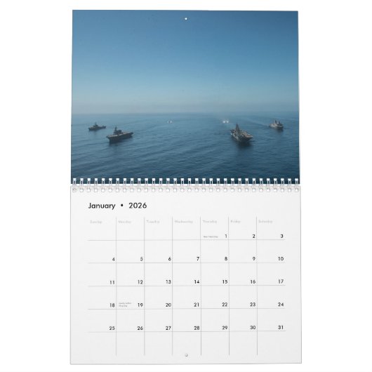 USS Boxer (LHD-4) Kalender (Jan 2026)