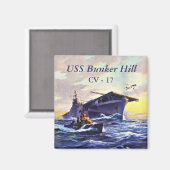 USS Bunker Hill bij zee Magneet (Voorkant / Achterkant)