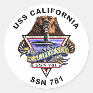 USS California SSN 781 scheepsboord Ronde Sticker