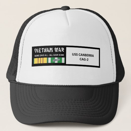 USS CANBERRA VIETNAM WAR VETERAN TRUCKER PET (Voorkant)