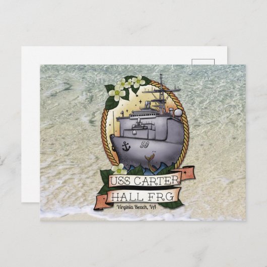 USS Carter Hall FRG Briefkaart (Voorkant / Achterkant)