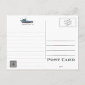 USS CATAWABA ATA-210 AUXILIARY TUG BRIEFKAART (Achterkant)