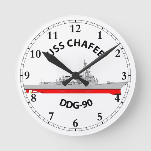 USS CHAFEE - DDG-90 - ARLEIGH BURKE RONDE KLOK (Voorkant)