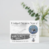 USS CHUKAWAN AO-100 FLEET OILER - POSTCARD BRIEFKAART (Staand voorkant)