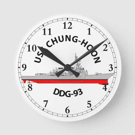 USS CHUNG-HOON - DDG-93 - ARLEIGH BURKE RONDE KLOK (Voorkant)