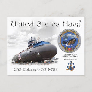 USS COLORADO SSN-788 ONDERZEEËR BRIEFKAART