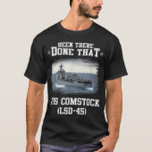 USS Comstock LSD-45 Veteranen Day Veteranendag Cad T-shirt (Voorkant)