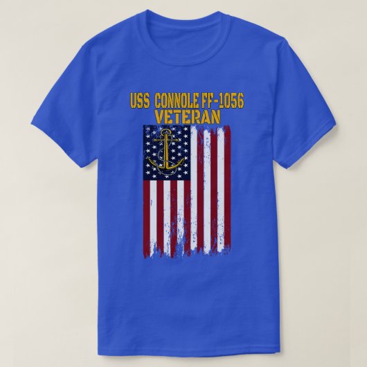 USS Connole FF1056 Fregat Veterans Dag Vaders Da T-shirt (Design voorkant)