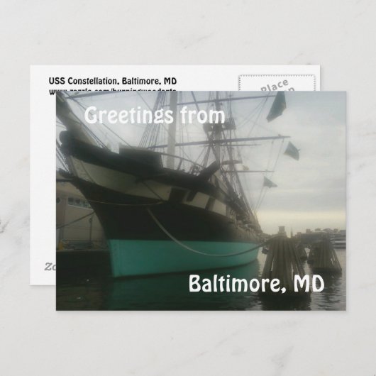 USS Constellation Briefkaart (Voorkant / Achterkant)