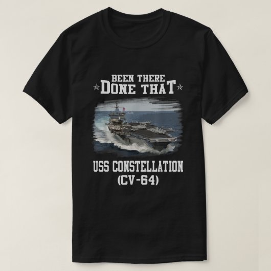USS Constellation CV-64 Veteraan Fa T-shirt (Design voorkant)