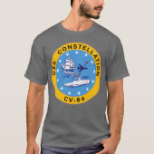 USS Constellation CV-64 Vliegtuig Carrier Insignia T-shirt (Voorkant)