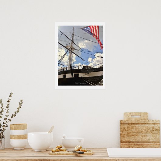 USS Constellation Tall Ship Baltimore Harbour Foto Poster (Keuken)