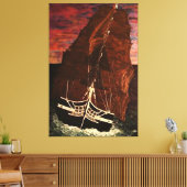 USS CONSTITUTIE CANVAS AFDRUK (Insitu (Woonkamer))