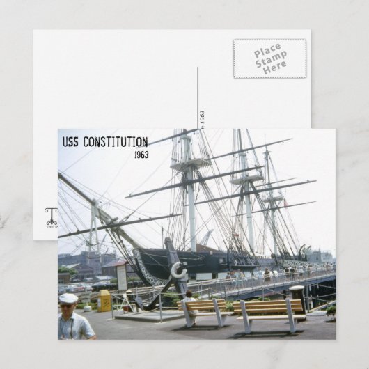 USS Constitution 1963 Briefkaart (Voorkant / Achterkant)