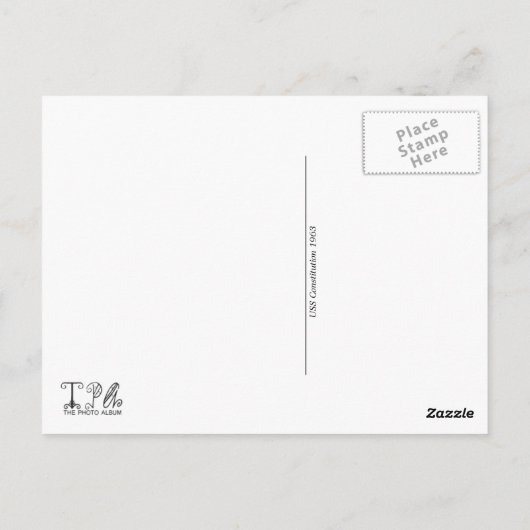 USS Constitution 1963 Briefkaart (Achterkant)