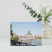 USS Croaker en USS Little Rock Briefkaart (Staand voorkant)