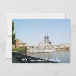 USS Croaker en USS Little Rock Briefkaart