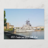 USS Croaker en USS Little Rock Briefkaart (Voorkant)