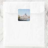 USS Croaker en USS Little Rock Vierkante Sticker (Tas)