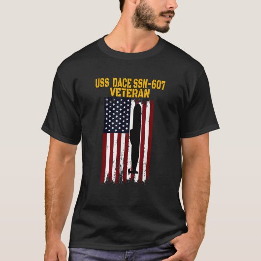 USS Dace SSN 607 Submarine Veterans Day T-shirt (Voorkant)
