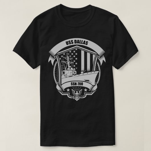 USS Dallas SSN700 T-shirt (Design voorkant)