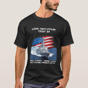 USS Decatur DDG 31 Destroyer Ship Vlag Veteraan T-shirt