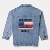 USS Defiant (BBG-1) Denim Jacket (Achterkant)