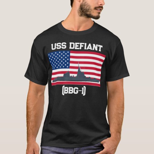 USS Defiant (BBG-1) T-shirt (Voorkant)