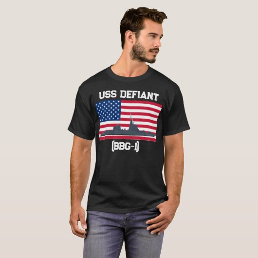 USS Defiant (BBG-1) T-shirt (Voorkant volledig)