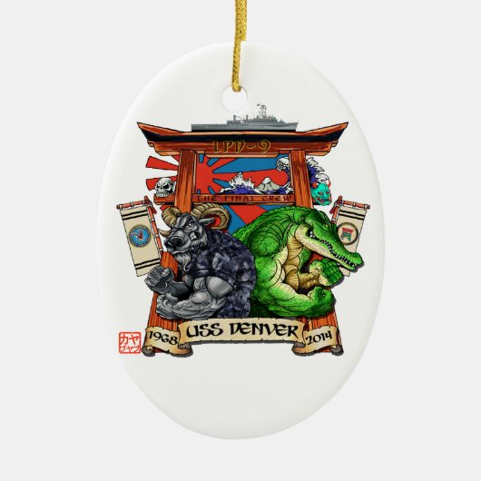 USS Denver LPD-9 Decommissioning Ornament (Voorkant)