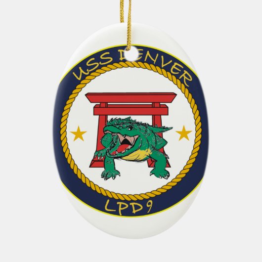 USS Denver LPD-9 Decommissioning Ornament (Achterkant)