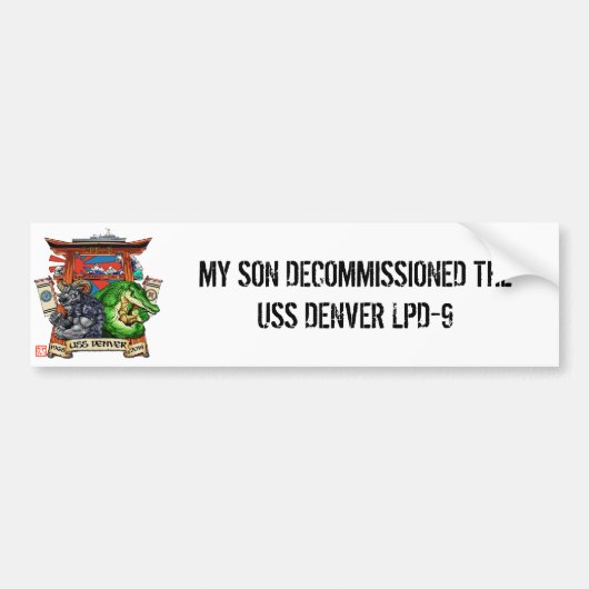USS Denver LPD-9 Decommissioning Sticker (SON) (Voorkant)