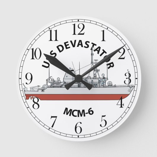 USS Devastator MCM-6 Ronde Klok (Voorkant)