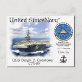 USS DWIGHT D. EISENHOWER CVN-69 Briefkaart (Voorkant)