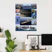 USS Enterprise Collage Poster (Thuiskantoor)