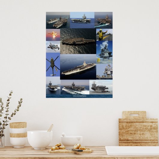 USS Enterprise Collage Poster (Keuken)