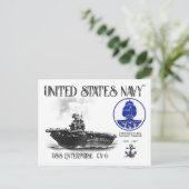 USS ENTERPRISE CV-6 VLIEGTUIG CARRIER - Briefkaart (Staand voorkant)