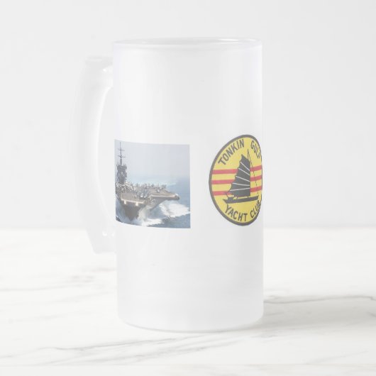 USS ENTERPRISE CVAN 65 MATGLAS BIERPUL (Voorkant links)