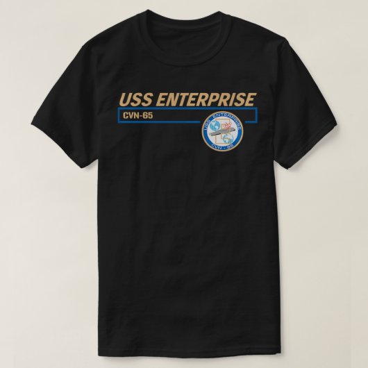 USS Enterprise CVN65 T-shirt (Design voorkant)