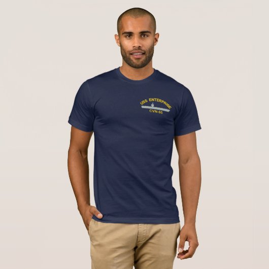 USS ENTERPRISE CVN-65 BIG E T-Shirt (Voorkant volledig)