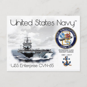 USS ENTERPRISE CVN-65 - BRIEFKAART