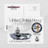 USS ENTERPRISE CVN-65 - BRIEFKAART (Voorkant / Achterkant)