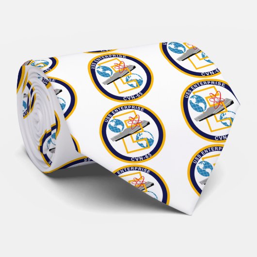 USS Enterprise - CVN 65 - "De grote E" Stropdas (Opgerold)