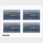 USS Enterprise CVN-65-Sticker Rechthoekige Sticker (Vel)